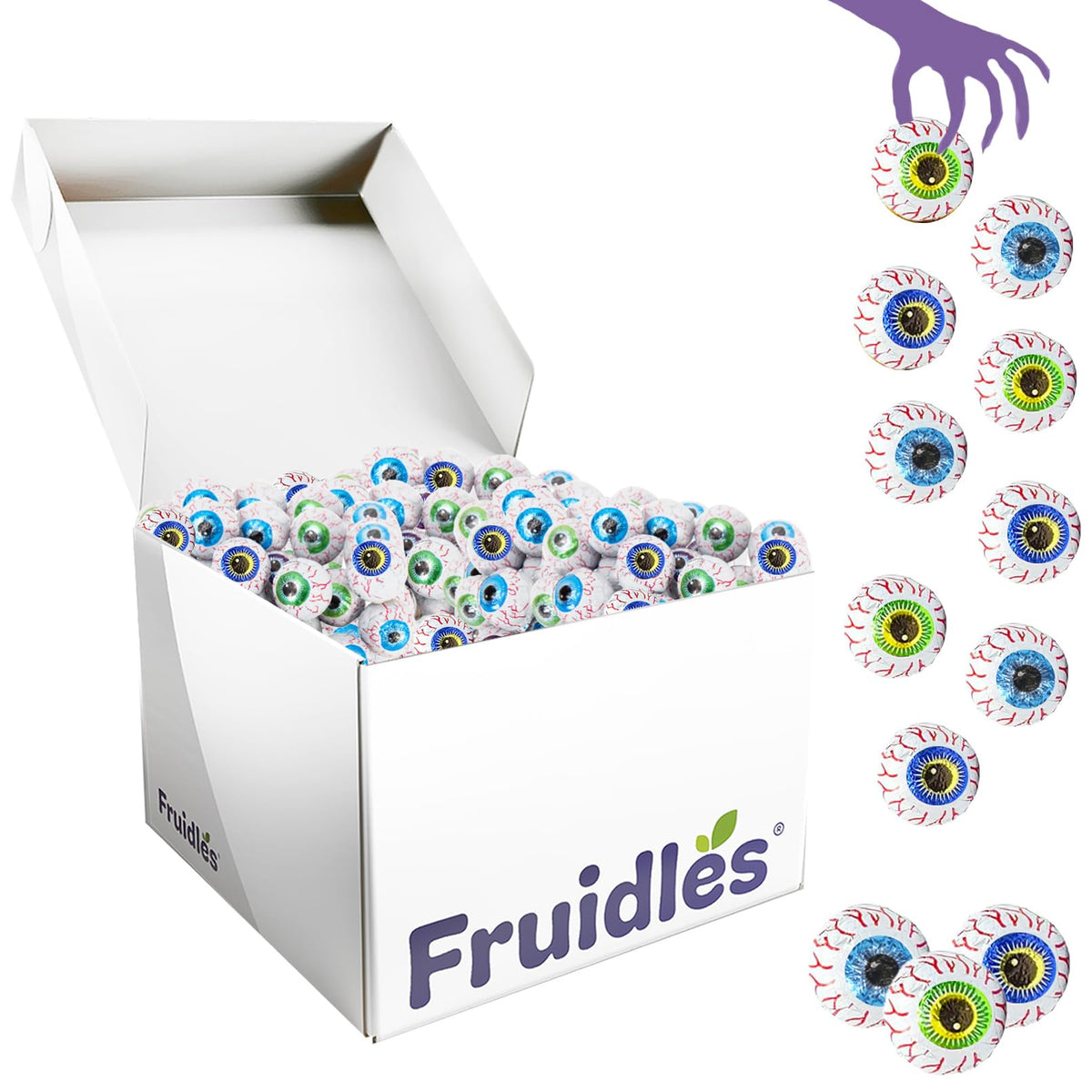 30 Pounds Halloween Double Crisp Chocolatey Eyeballs - Individually Wrapped Googly Eye Balls in Multicolor Foils for Trick-or-Treating, Party Favor