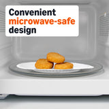Amazon Basics 9" Uncoated White Paper Plates, Microwave Safe, 100 Count