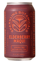 Rishi Tea Elderberry Maqui Sparkling Botanicals Sparkling Water - Organic, Unsweetened, Zero Added Sugar, Caffeine Free, Craft-Brewed From Real Plants