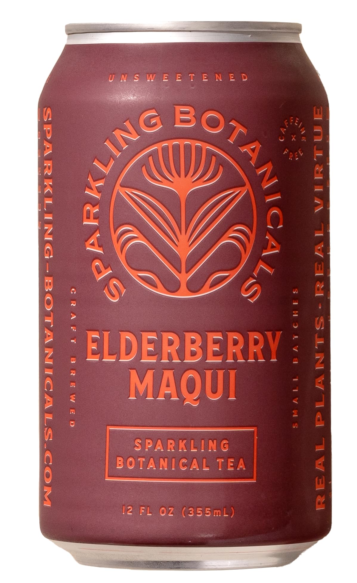 Rishi Tea Elderberry Maqui Sparkling Botanicals Sparkling Water - Organic, Unsweetened, Zero Added Sugar, Caffeine Free, Craft-Brewed From Real Plants