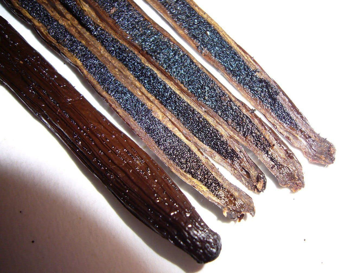 Ugandan Vanilla Beans Whole Grade A Vanilla Pods for Homemade Vanilla Extract, Baking, Ice Cream, Flavoring, & Vanilla Powder (25 Pack)