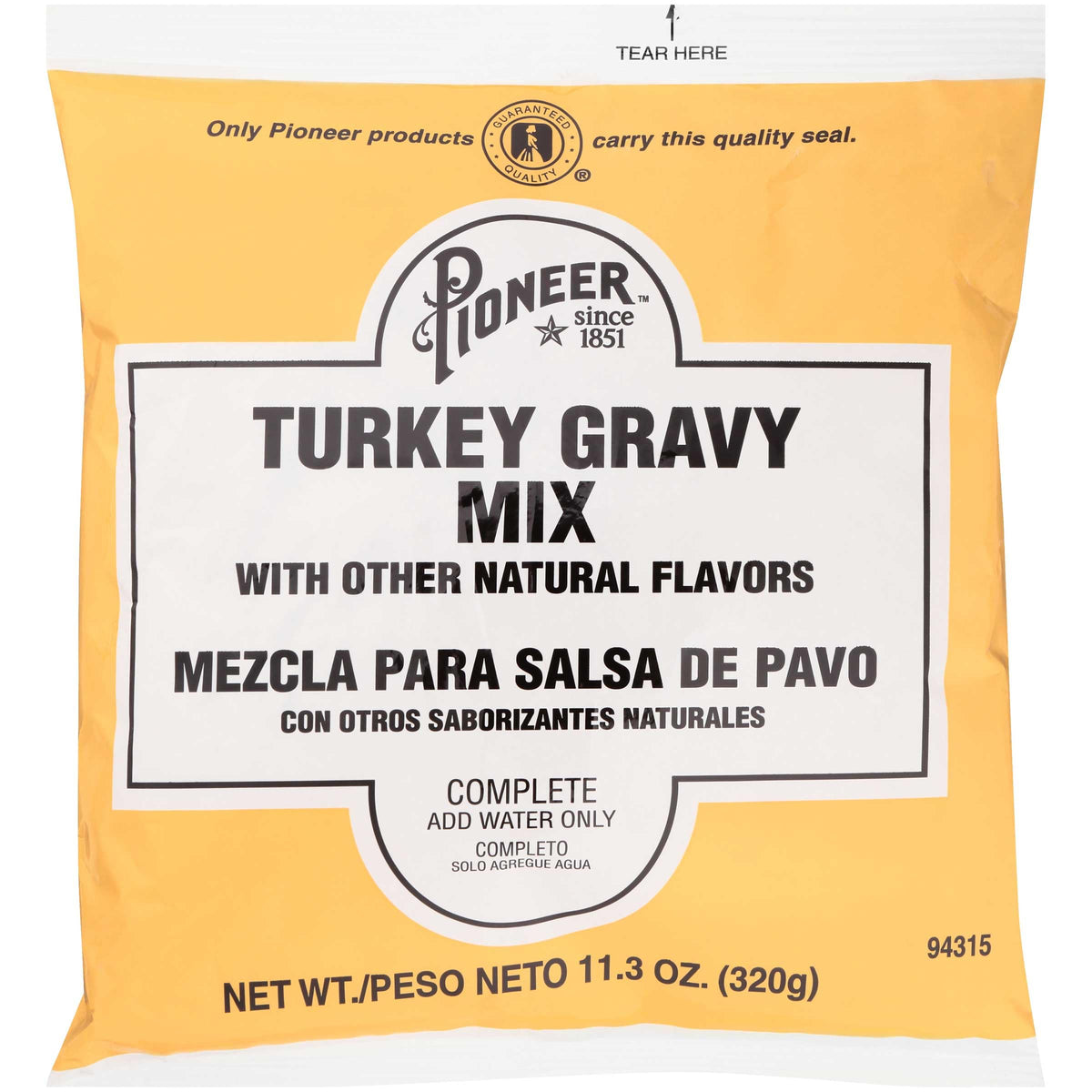 Pioneer Turkey Gravy Mix, 11.3 Ounce -- 6 per case.