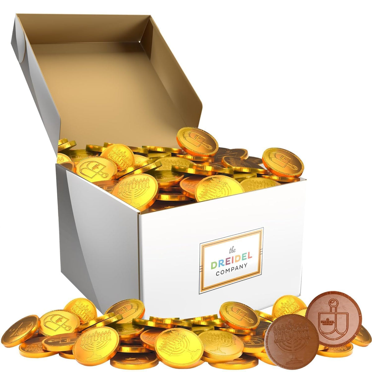 Hanukkah Chocolate Gelt, Nut-Free, Belgian Milk Chocolate Coins, Kosher Chanukah Gelt (10 Pounds (Bulk))