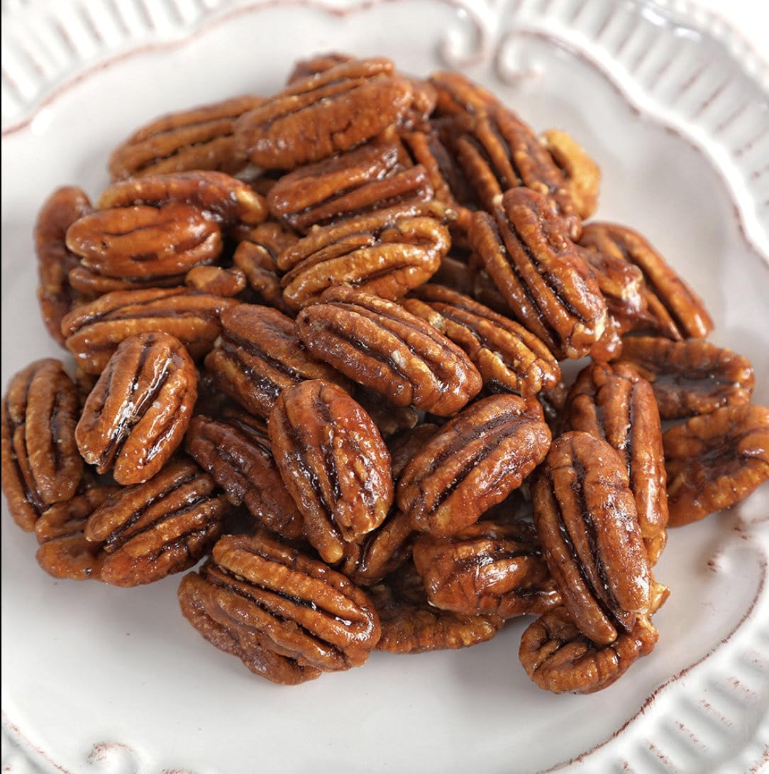 Mascot Glazed Pecans 12 oz Tin | Crunchy Handcrafted Southern Candy Made with Fresh Georgia Pecans in a 12oz Gift Tin | Perfect for Birthdays