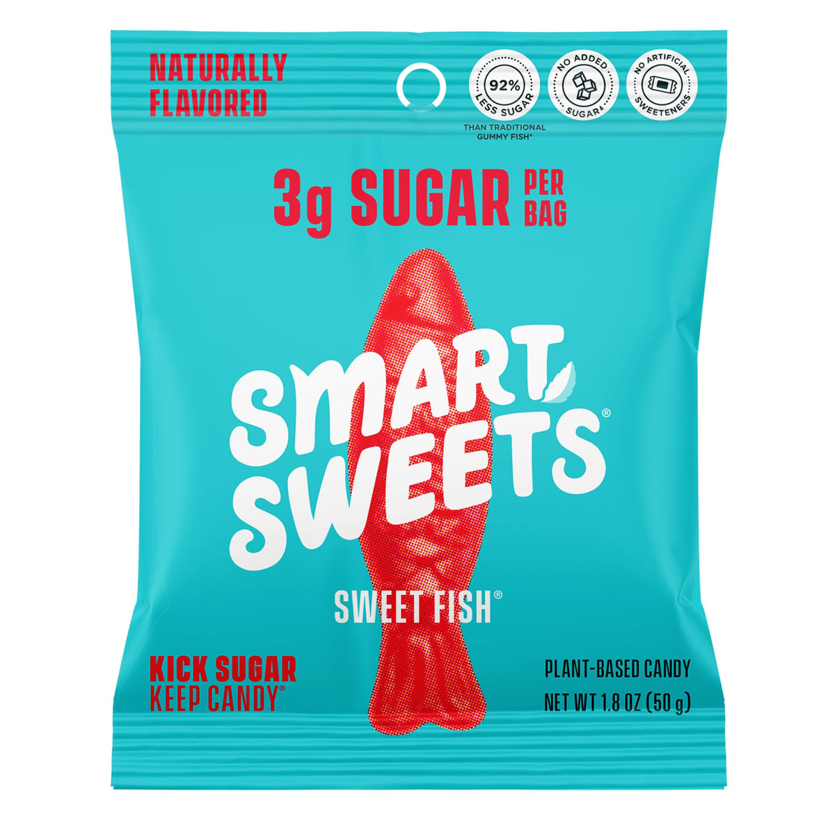 Smart Sweets, Candy Gummy Sweet Fish, 1.8 Ounce