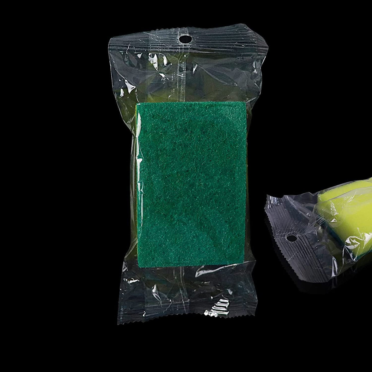 Kheoxusa Individually Wrapped Sponges, 670 Pack Sponges Individually Wrapped for Kitchen Scrub Dish Dishes Dishwashing Cleaning Non Scratch Scrubber