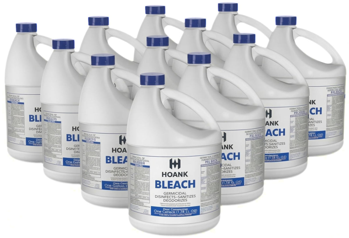 (12 Gallon) - Liquid Chlorine Bleach, for Laundry, Household and Commercial Cleaning, Multipurpose Cleaner, 1 Gallon Jugs. Ready to Use. (12 Gallons)