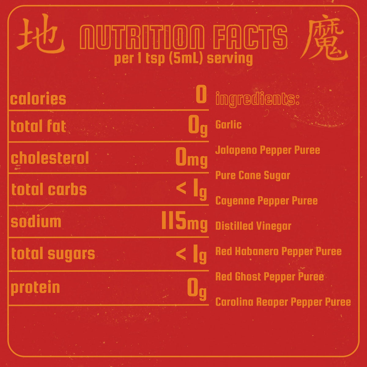 Hellfire 5-Pepper Sriracha Hot Sauce - Garlic-Forward, Smoky & Complex Flavor with Jalapeño, Cayenne, Habanero, Ghost Pepper & Carolina Reaper - 5oz
