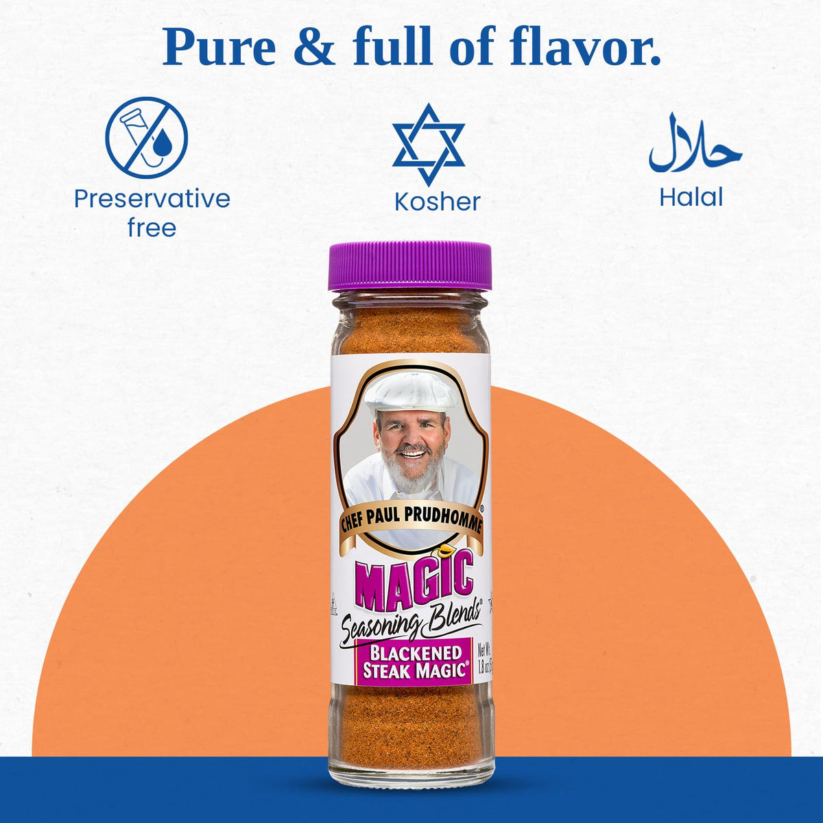 Chef Paul Magic Seasoning Blends Blackened Steak Magic | Bold Flavor for Steak & Beef | Gluten-Free Seasoning for Grilling, Roasting & BBQ | Spice