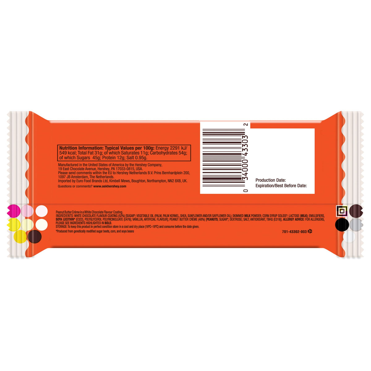 Reese's White Creme Peanut Butter Cups, 1.5 oz, 24 Count