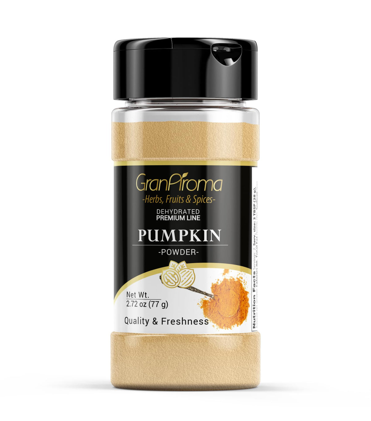 GranAroma Pumpkin Powder, Delicious Baking & Food Additive, Superfood, Pure Pumpkin (2.72 Ounce)