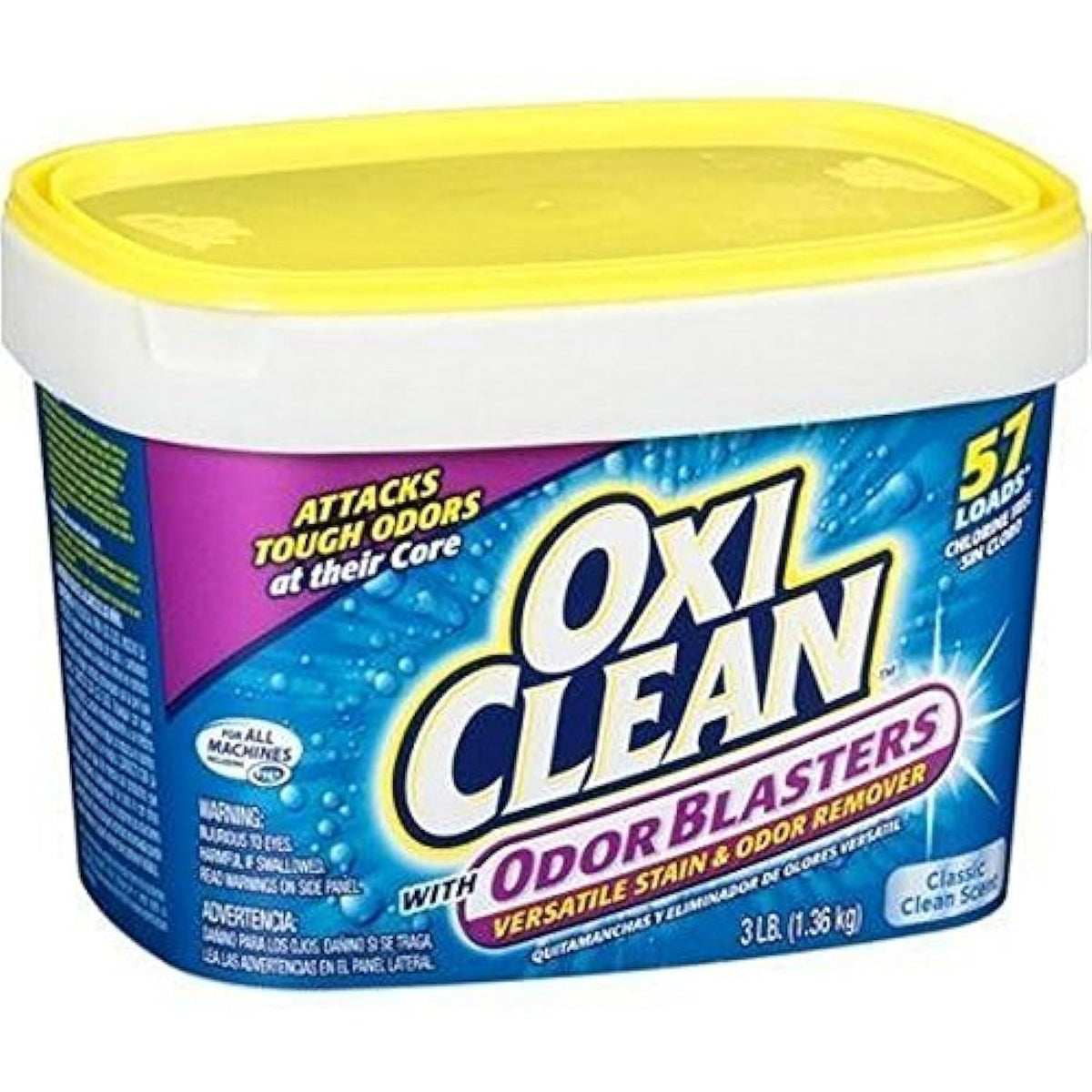 OxiClean with Odor Blasters Classic Clean Scent Versatile Stain and Odor Remover, 3 lb.
