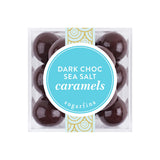 Sugarfina Dark Chocolate Sea Salt Caramels Small Candy Cube, Chocolate Bites, 2.6 oz, 4 Count
