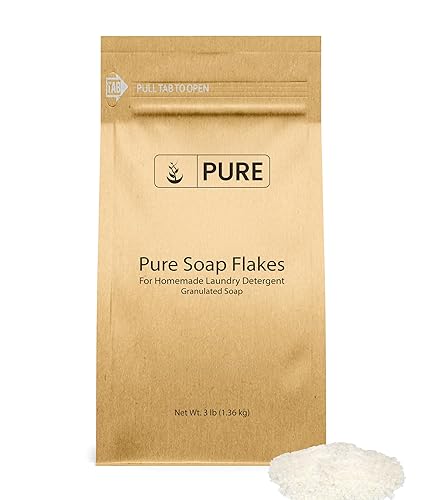 Pure Original Ingredients Soap Flakes (3 lb) Tallow Based, Homemade Laundry Detergent, Granulated Soap
