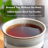 Civilized Coffee Decaffeinated Instant Black Tea Powder Assam for Hot Tea, Iced Tea & Baking (8oz) (300 Servings)