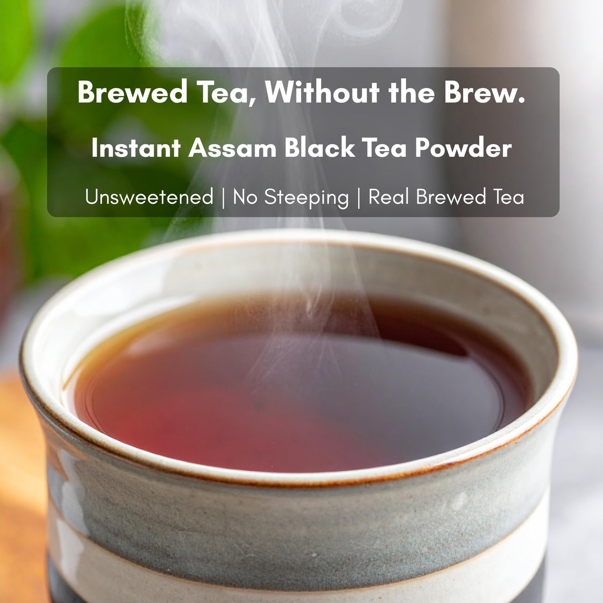 Civilized Coffee Decaffeinated Instant Black Tea Powder Assam for Hot Tea, Iced Tea & Baking (8oz) (300 Servings)
