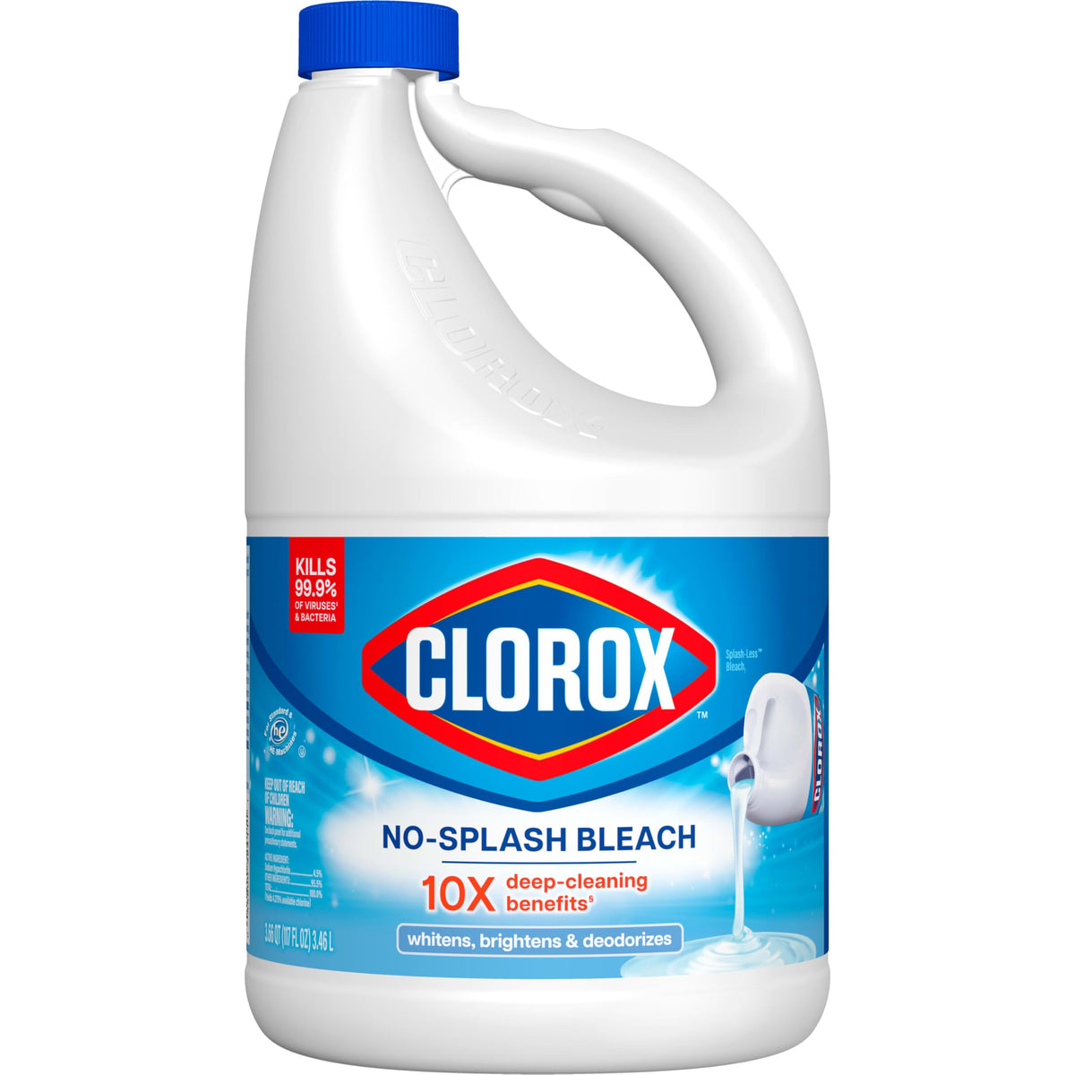 Clorox No Splash Bleach, 117 Fluid Ounces (Package May Vary)