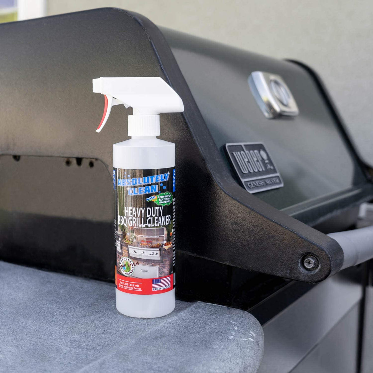 Absolutely Clean AMAZING Grill Cleaner Spray! - Professional Strength, Natural Enzyme Formula - Fast Acting, Fume Free - USA Made (16oz Spray Bottle 2