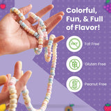Smarties Candy Necklace - Bulk Candy Individually Wrapped - Gluten Free & Vegan, Fruit Flavored, Hard Candy on Stretch String - Perfect Party Favors