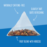 Two Leaves and a Bud Alpine Berry - 15 Naked Tea Sachets, Naturally Caffeine Free, Whole Leaf Herbal Tea in Unwrapped Pyramid Sachets, Resealable Bag