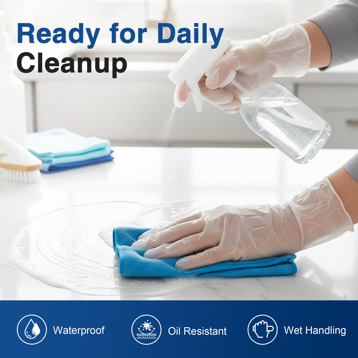 Schneider Clear Vinyl Exam Gloves, 4-mil, XL 1000-ct Case, Latex-Free, Disposable Gloves, Medical Gloves, Cleaning Gloves, Food Prep Gloves, Food Safe