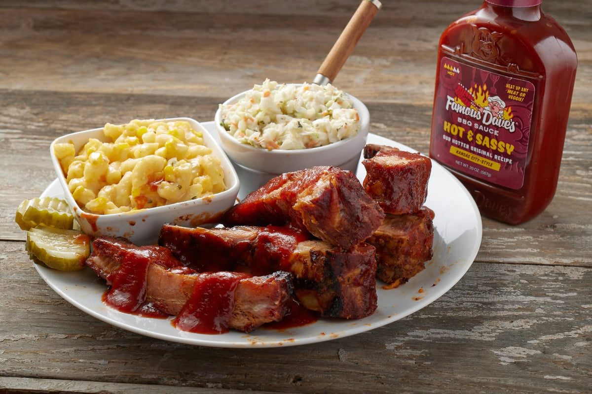 Famous Dave's - 3 pck, Hot & Sassy BBQ Sauce (60 oz.)