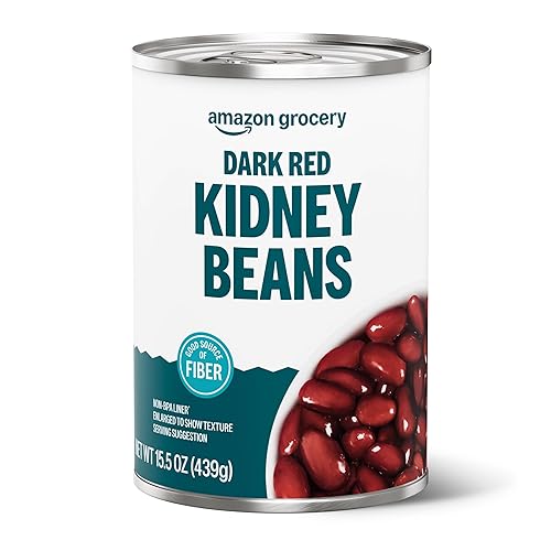 Amazon Grocery, Canned Dark Red Kidney Beans, 15.5 Oz
