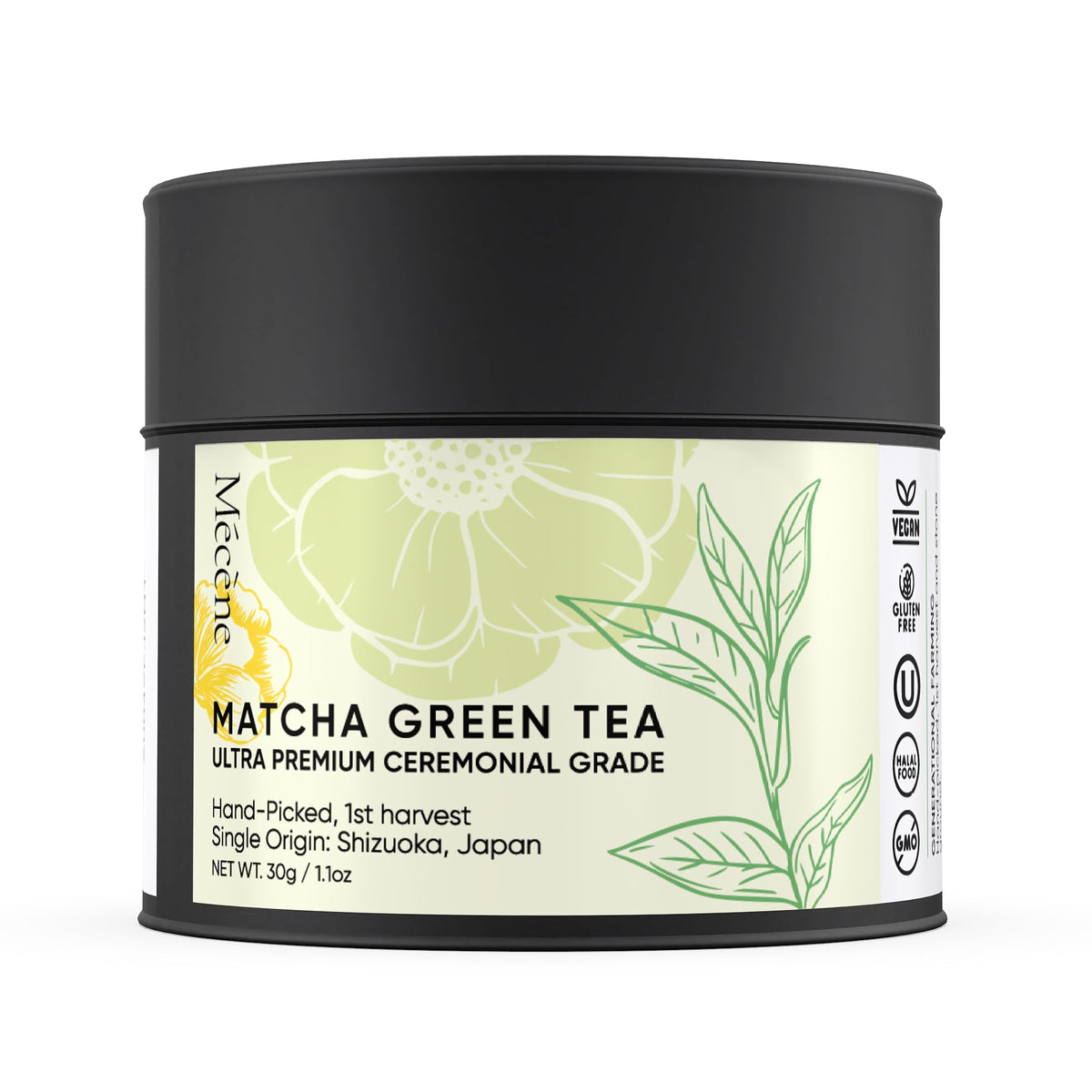 Limited Release & Nitrogen Sealed -- Harvest Organic Japanese Matcha Green Tea Powder - Hand-Picked, 1st Harvest, Ceremonial Grade Matcha, Stone