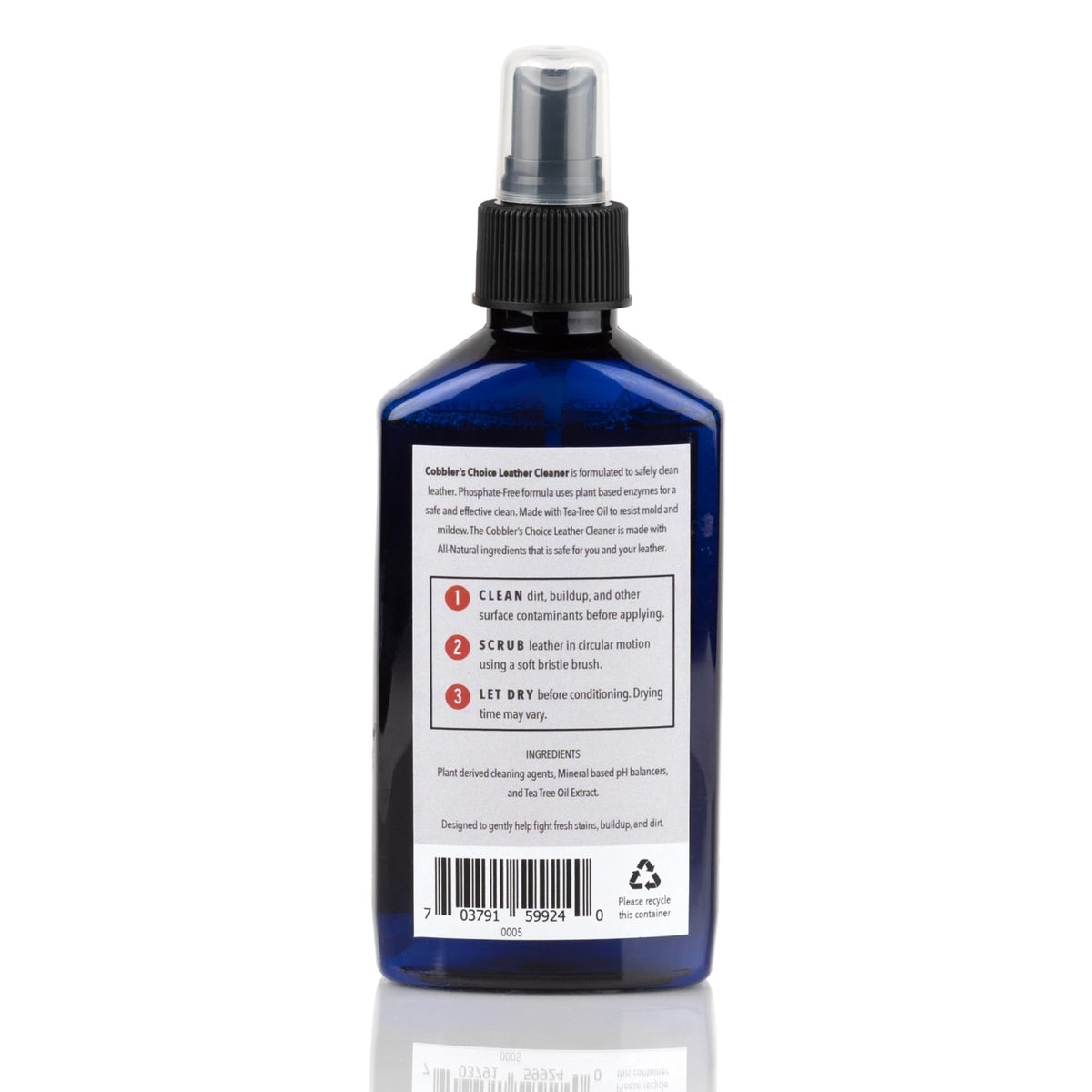 Cobbler's Choice Co. Finest Quality Leather Cleaner 100% Natural - Designed to Fight Fresh Stains, Dirt, & Build-Up - Easy Spray Application