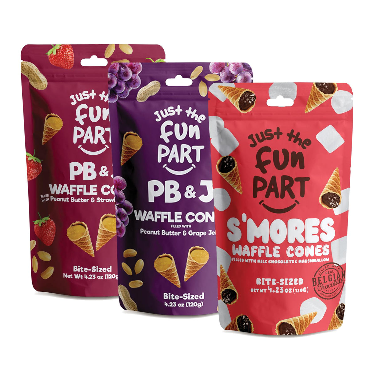 Just The Fun Part Bundle, S'mores + PB&J Strawberry + Grape