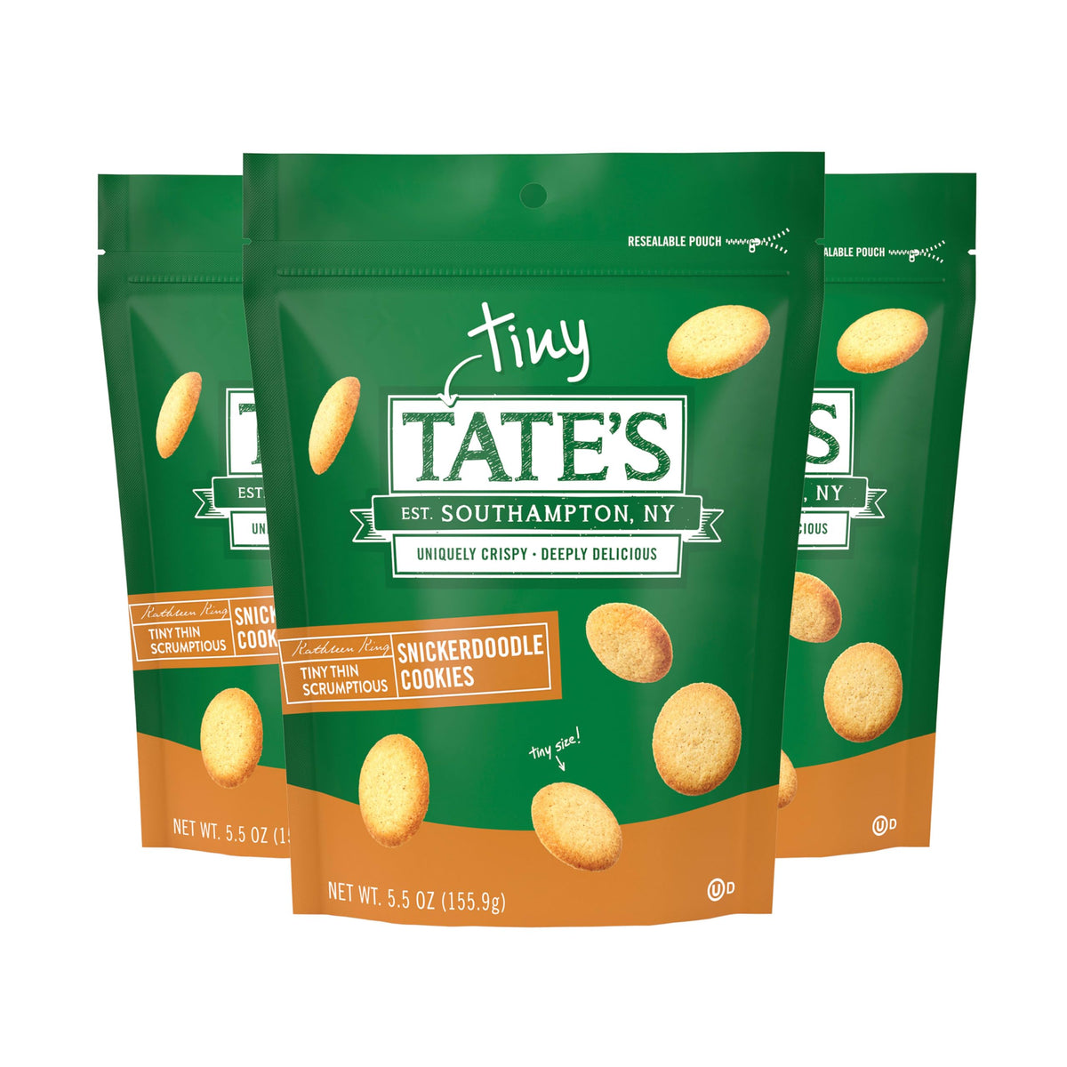 Tate's Bake Shop Tiny Snickerdoodle Cookies, 3-5.5 oz Bags