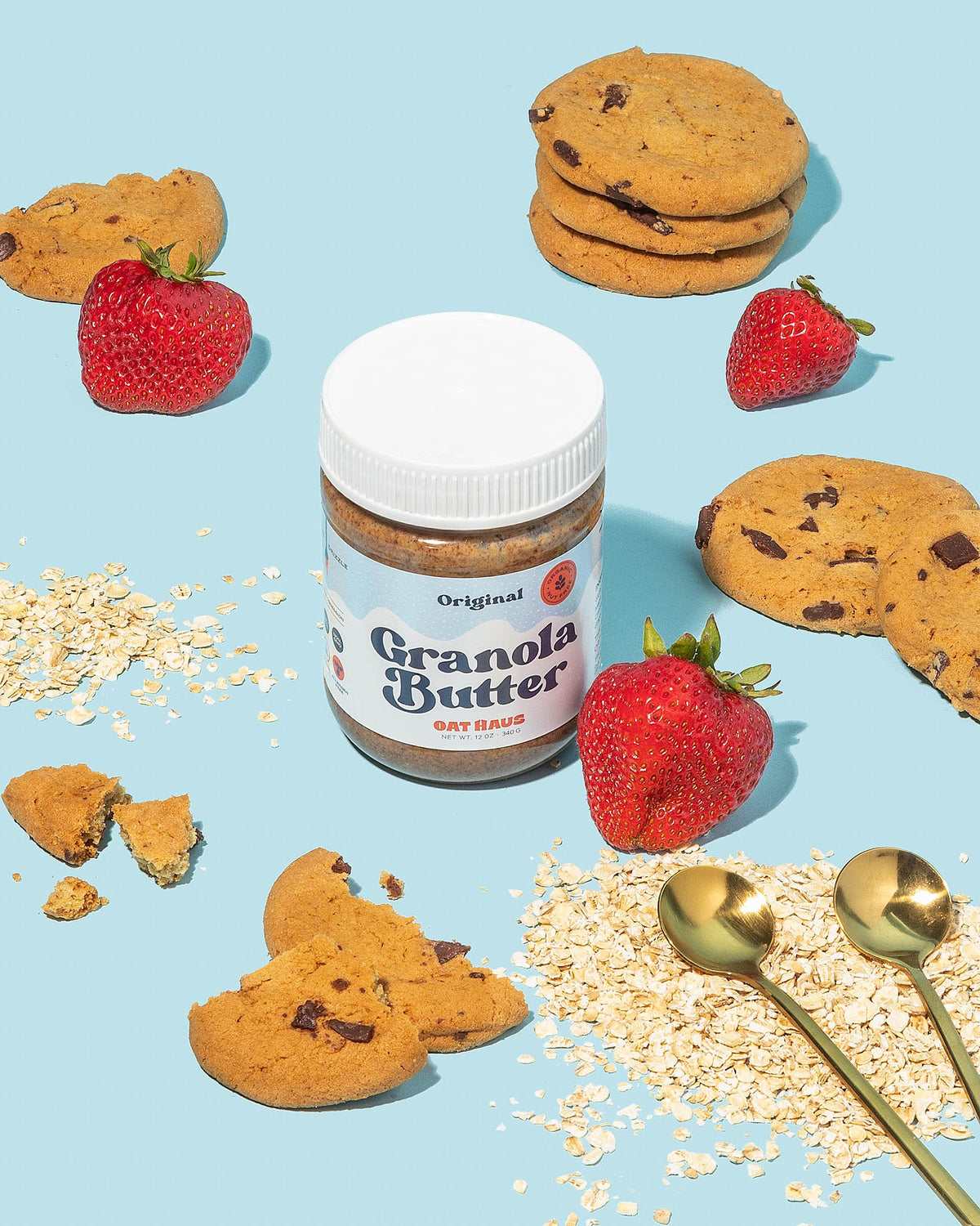 Oat Haus Organic Cinnamon Graham Granola Butter | Peanut-free, Almond (Tree-Nut) Free, & School-Safe (Top 8 Allergen Free) | Sunflower Seed & Cookie