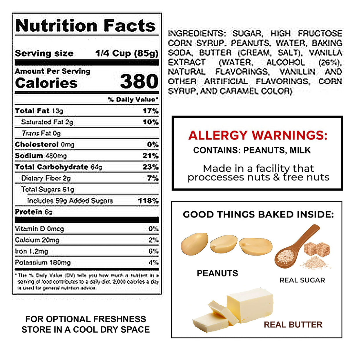Packaged Premium Candy - 2 Pack (Peanut Brittle (10 oz. Tub))