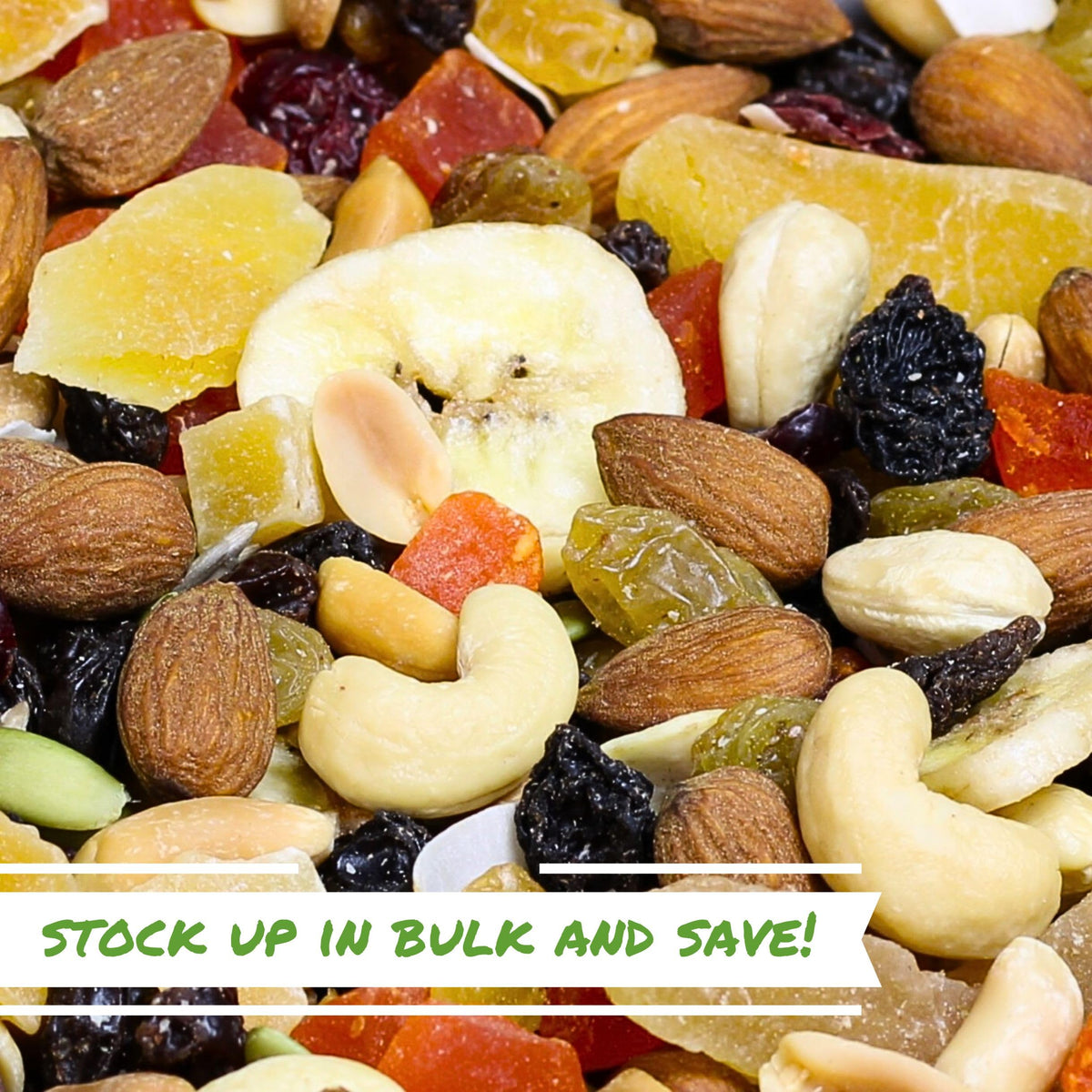 Tropical Mix Trail mix by It’s Delish, 1 Lb (16 Oz) Bag | High Energy Boost Fruit and Nut Healthy Snack Medley with Protein & Vitamins with Mixed Nuts