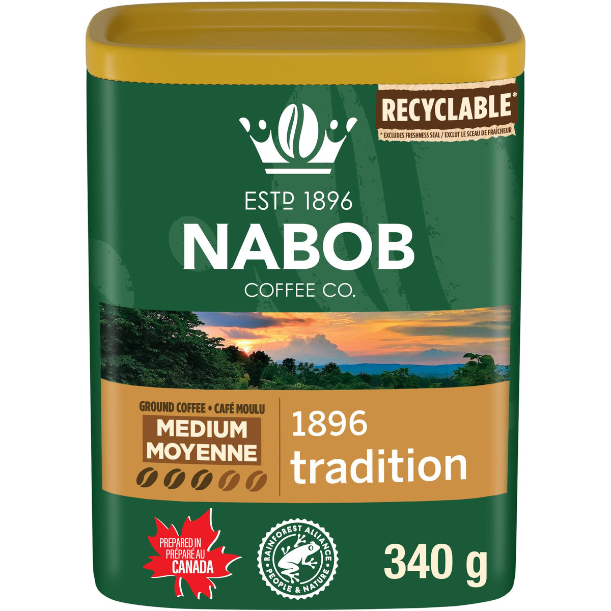 Nabob 1896 Tradition Medium Roast Ground Coffee, 340g/12 oz.