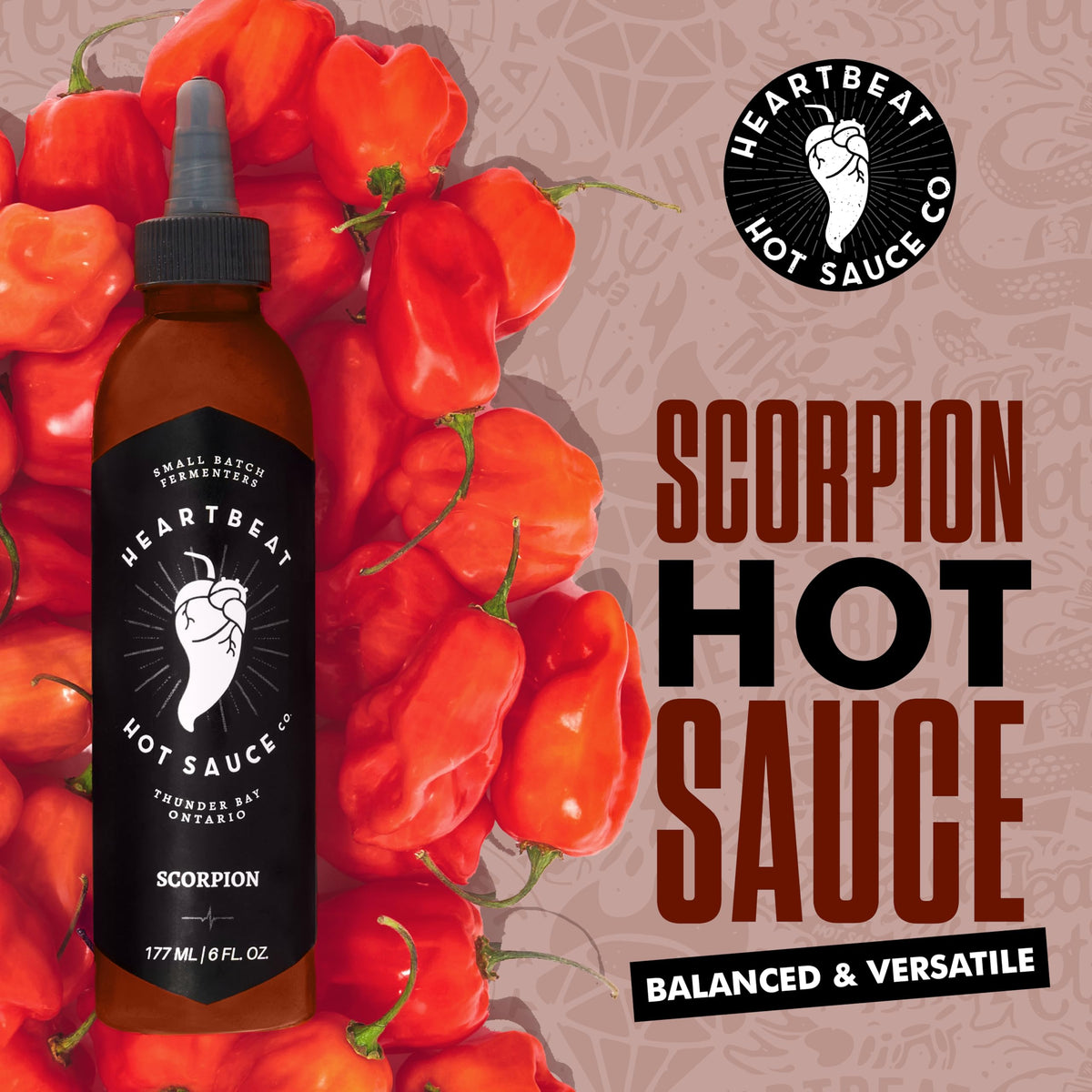 Heartbeat Hot Sauce Co. | Scorpion, 6 oz. 3 pack