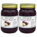Amish Damson Plum Jam - Two 18 Oz Jars