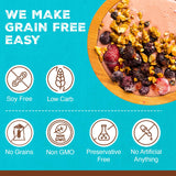 Paleonola Original Grain Free Granola, 10 Oz Resealable Bag (Pack of 6) - Grainless Protein Paleo Granola Blended with Dried Coconut and Cranberries