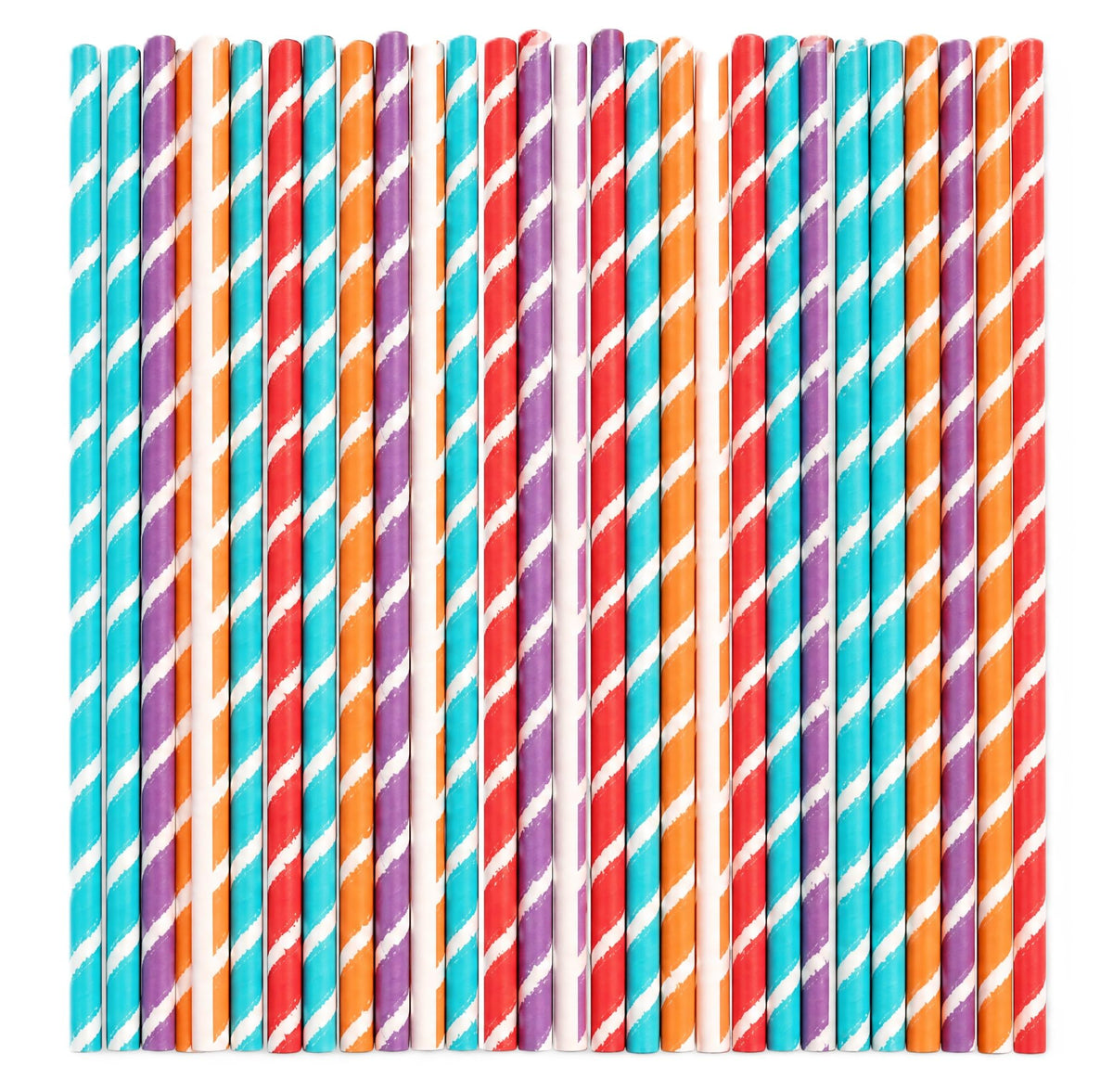 Sweet and Sour Candy Powder Filled Straws - 80 Count of Assorted Orange Cherry Grape Tropical Punch Individually Wrapped, Bulk Kids Candy, Party Favor