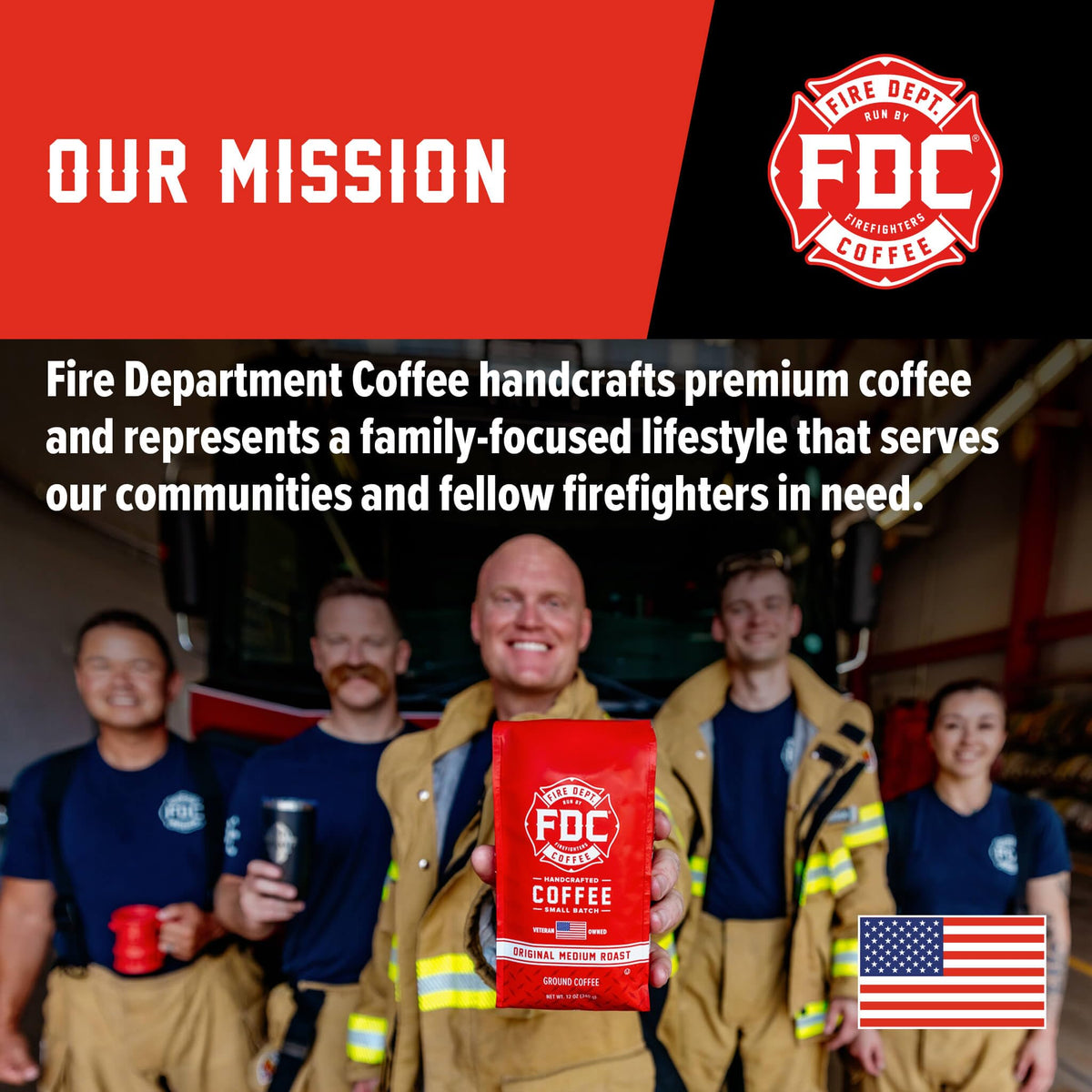 Fire Department Coffee - Vanilla Bourbon Coffee - Gives Back to Firefighters - Vanilla Bean Bourbon Infused Whole Bean - Non-Alcoholic - Roasted in