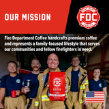 Fire Department Coffee - Vanilla Bourbon Coffee - Gives Back to Firefighters - Vanilla Bean Bourbon Infused Whole Bean - Non-Alcoholic - Roasted in