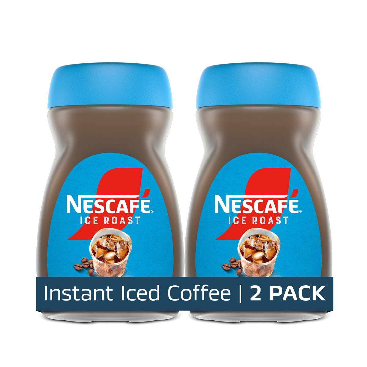 NESCAFÉ Ice Roast, Instant Iced Coffee, 2 Jars (6 Oz Each)