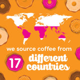 Donut Café - Gourmet Coffee Medium Roast Flavored Variety Pack - Pecan Pie, Coconut Crumble, Salted Caramel, Toasted Hazelnut - Single Serve Coffee