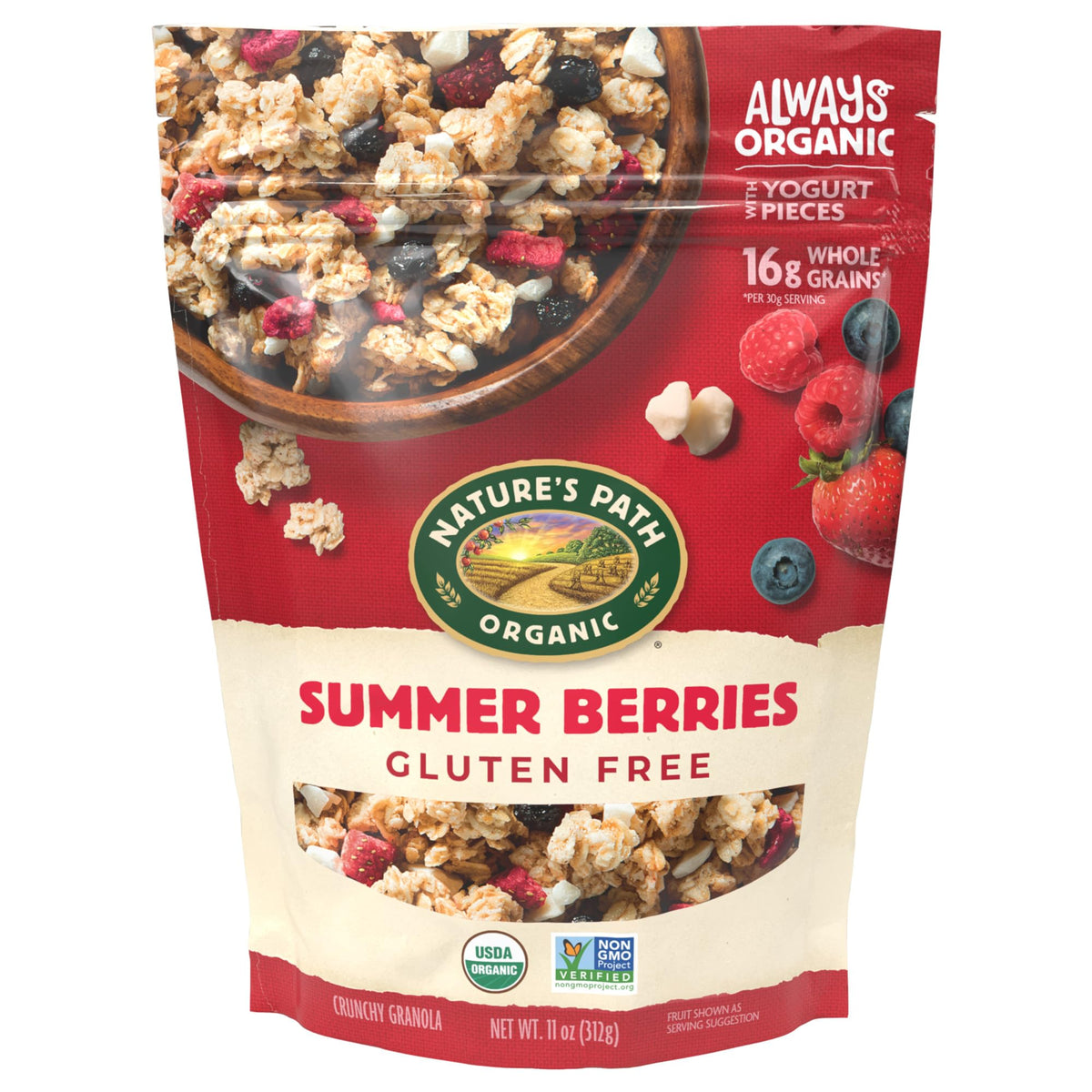 Nature's Path Organic Summer Berries Granola, 11 oz (Pack of 1), Gluten Free, Non-GMO
