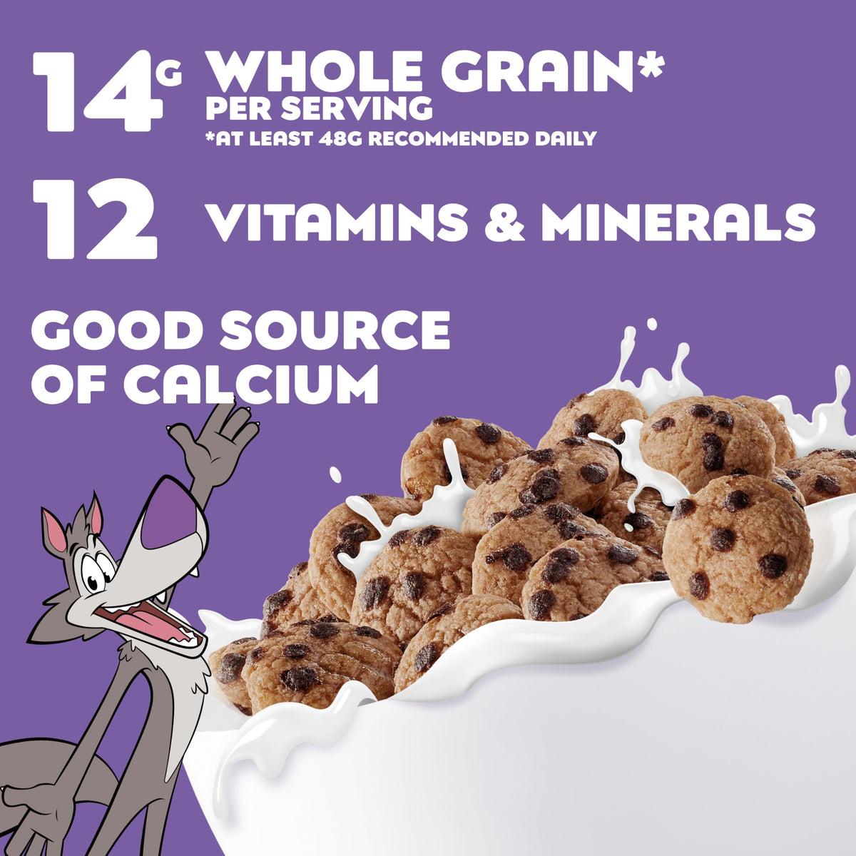 Cookie Crisp Breakfast Cereal, Chocolate Chip Cookie Taste, Made with Whole Grain, 10.6 oz