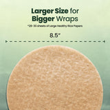 Gate to Nature Brown Rice Paper (Large 8.5 in) Vegan Roll Low Carb Rice Paper For Spring Roll Wrappers Gluten Free Dumpling & Won Ton Wrappers,
