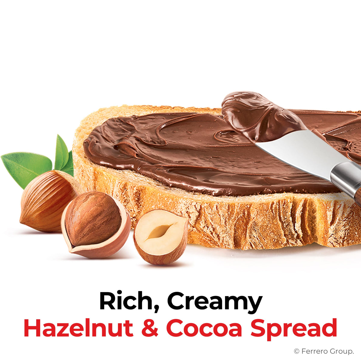 Nutella Hazelnut Spread with Cocoa, Creamy Hazelnut Spread, Breakfast Favorite, Bulk 120 Packs, 0.52 individual oz