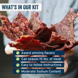 PS Seasoning Jerky Seasoning & Cure Kit Bundle - Honey BBQ & Cracked Pepper Garlic, Make Up to 30 lbs of Meat for Flavorful Jerky, Low-Sugar Seasoning