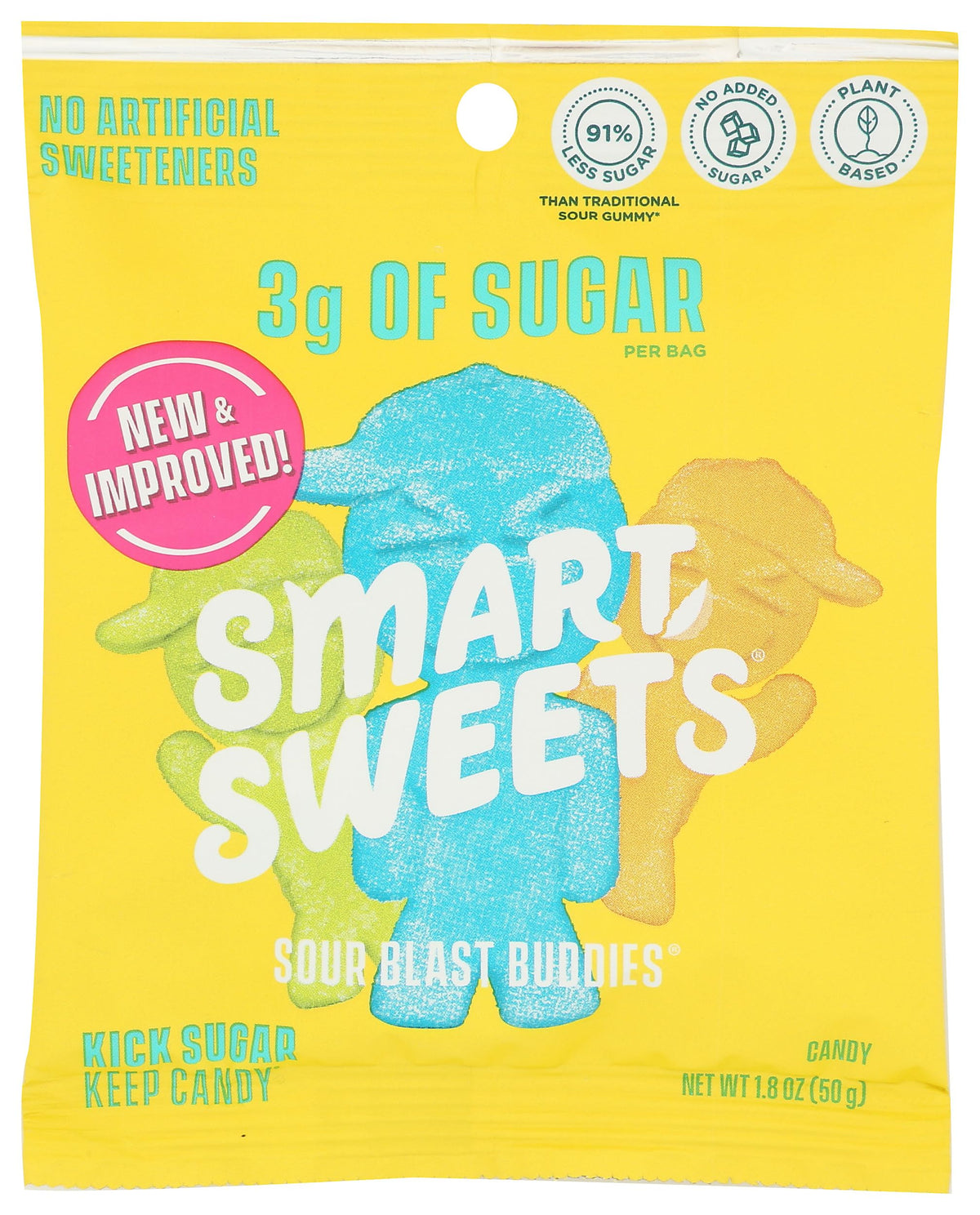 Smart Sweets, Candy Sour Blast Buddies, 1.8 Ounce