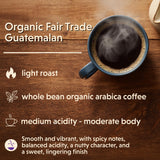 Coffee Bean Direct Organic Fair Trade Guatemalan, Whole Bean Coffee, Arabica Coffee, Light Roast, 5 Pound Bag (Pack of 1)